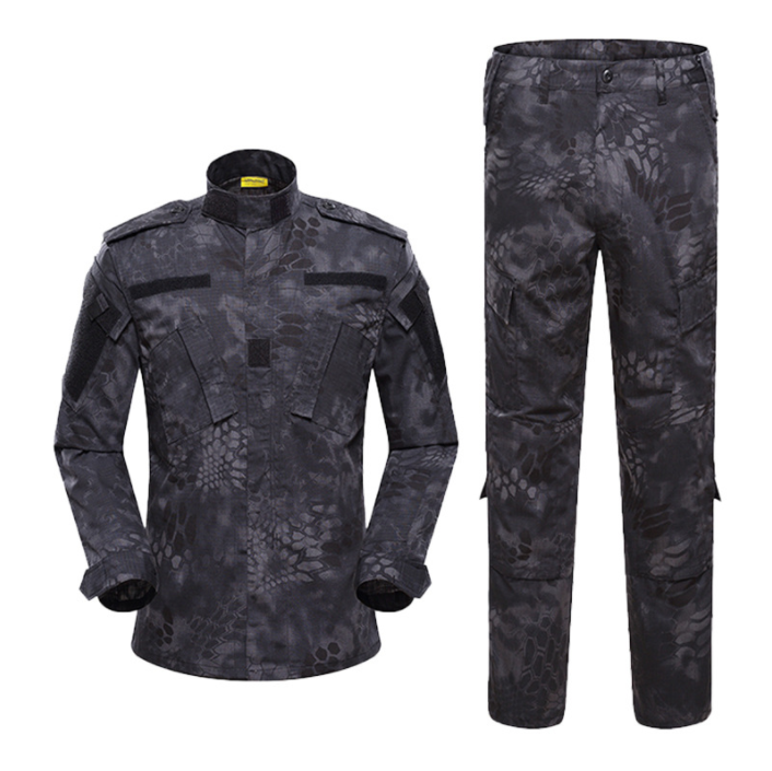 Men's Long Sleeve American Camouflage Outdoor Combat Training Suit Tactical Training Uniforms