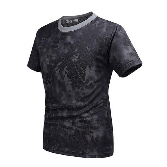 New Python Outdoor Round Neck Camo Short Sleeve Training Fitness Multicolor Tactical Sports T-Shirts