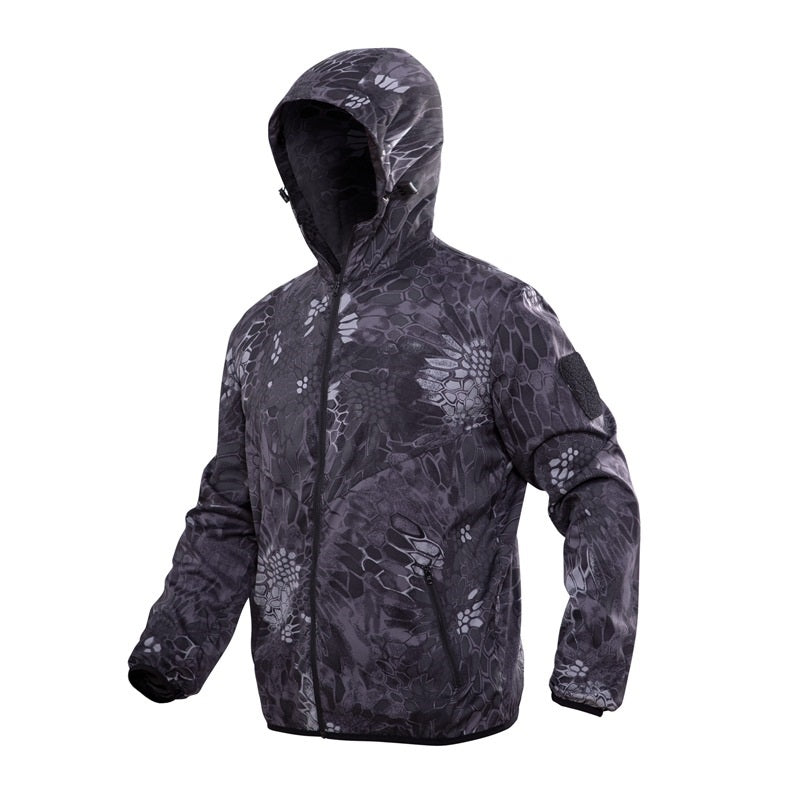 Tactical Hooded Camouflage Skin Coat Outdoor Tactical Windbreaker Jacket