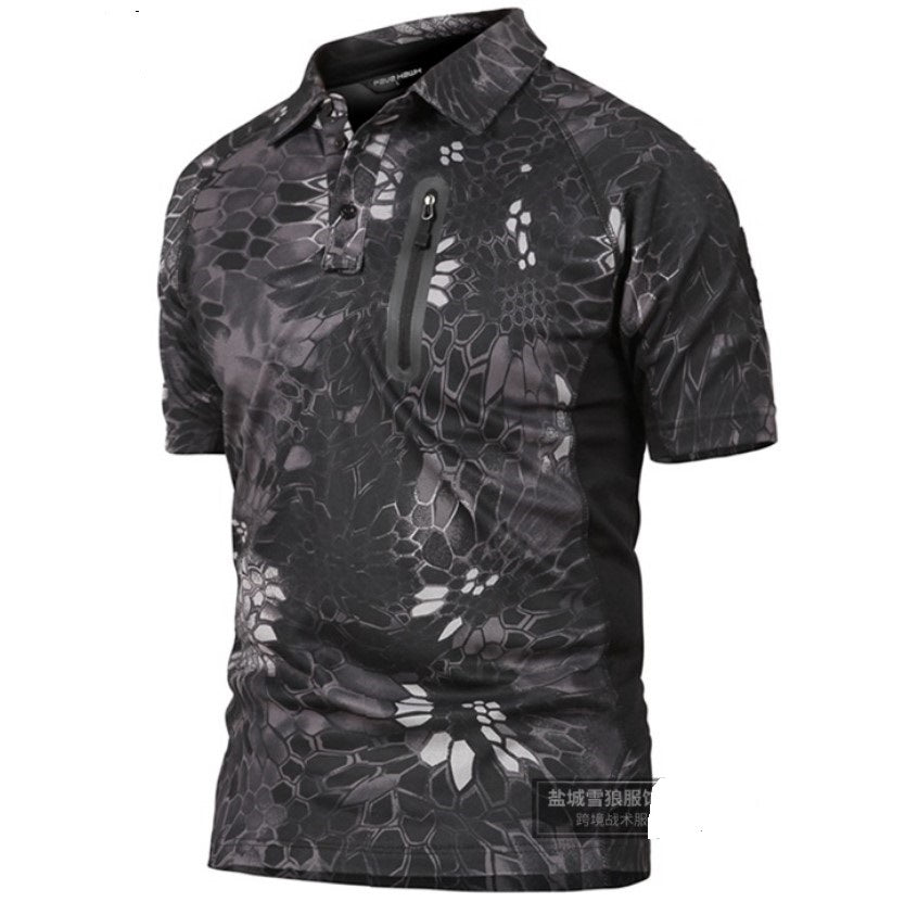 Tactical Camouflage T-shirt Quick-dry Short Sleeve Outdoor Sport Short Sleeve T-shirt