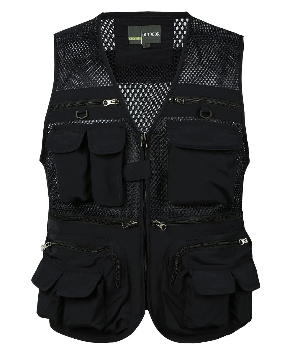 Outdoor Summer Men's Waistcoat Multi-pocket Large Mesh Sleeveless Vests