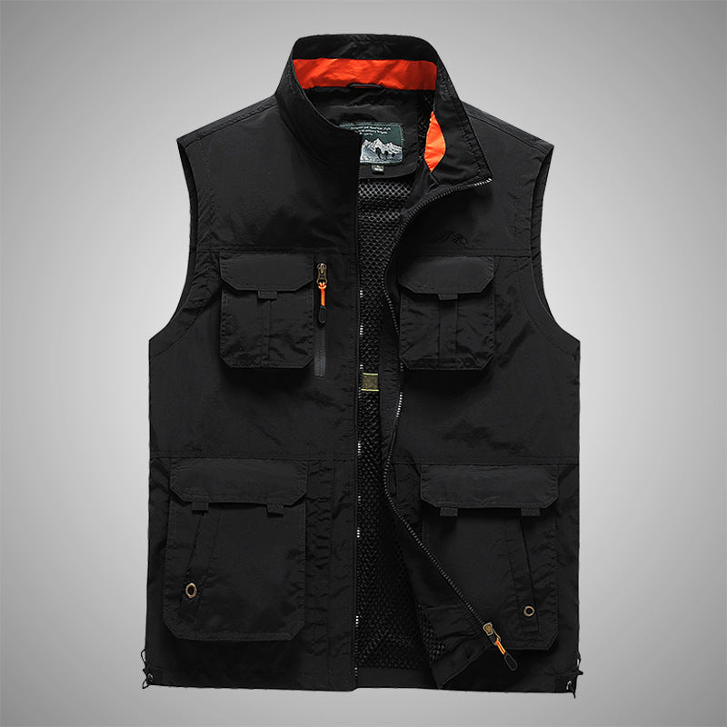 New Male Outdoor Training Leisure Youth Photography Fishing Sleeveless Vest