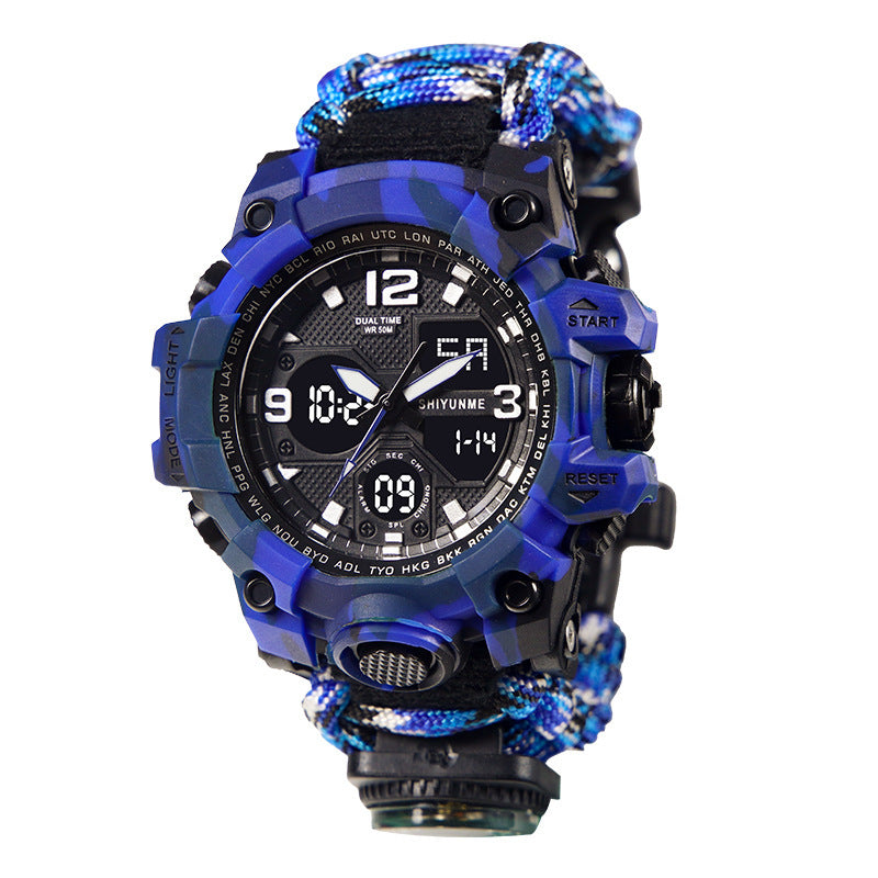 Outdoor Life Rope Compass Sports Multifunctional Men's Watch Student Electronic Watch