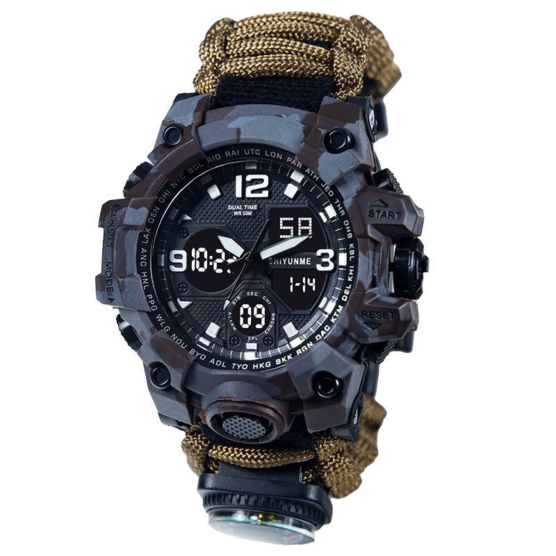 Outdoor Life Rope Compass Sports Multifunctional Men's Watch Student Electronic Watch