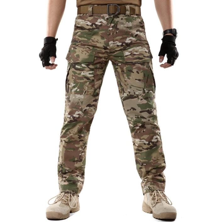 Tactical Pants Men's Waterproof Camouflage Pants Overalls Multi-bag Pants Army Fan Special Forces Training Trousers