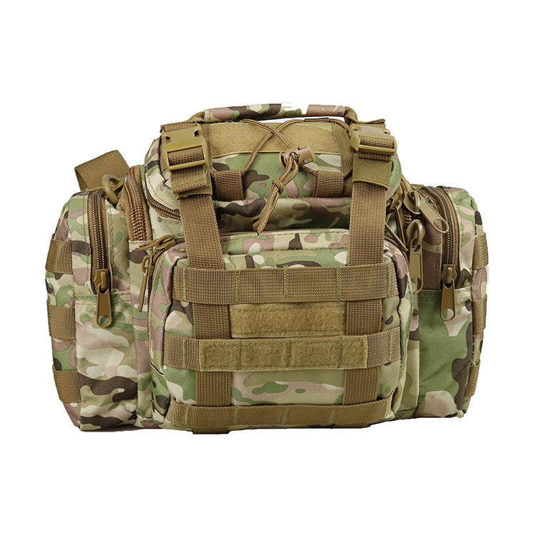 Outdoor Camouflage Multifunctional Fanny Pack Army Fans Shoulder Bag Tactics Single Shoulder Bag Fishing Bag