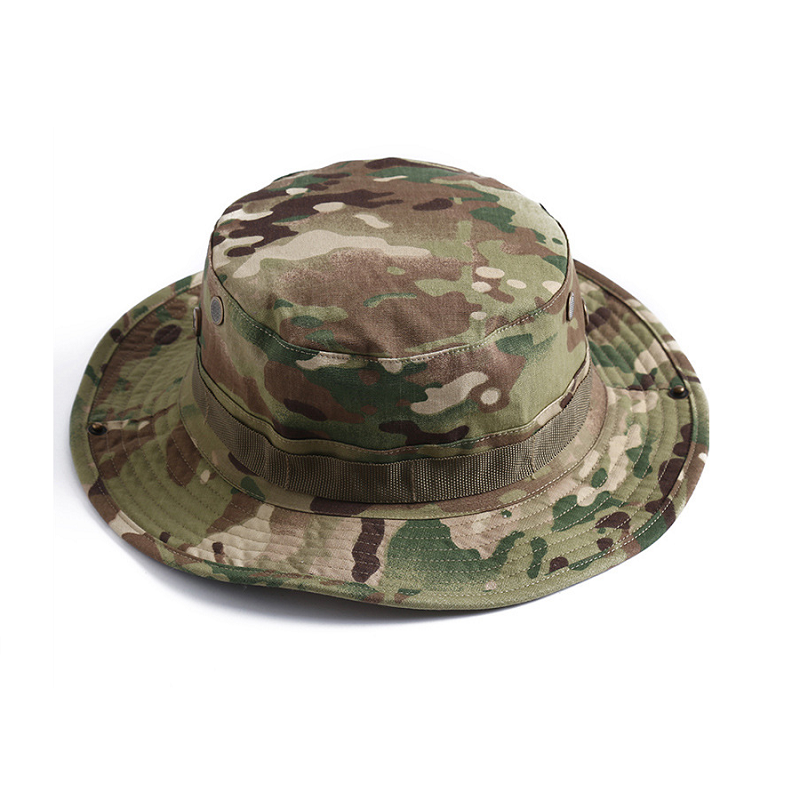 Camouflage Tactical Men's Round Hat Outdoor Sunscreen Benny Hat Fishing Hat