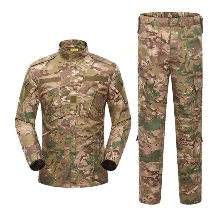 Men's Long Sleeve American Camouflage Outdoor Combat Training Suit Tactical Training Uniforms