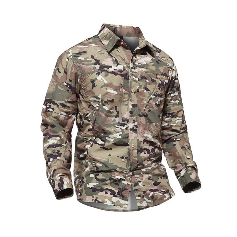 Camouflage Tactical Quick-drying Coat Outdoor Mountaineering Summer Breathable Shirt