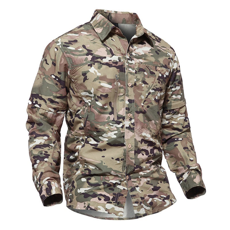 Camouflage Tactical Quick-drying Coat Outdoor Mountaineering Summer Breathable Shirt