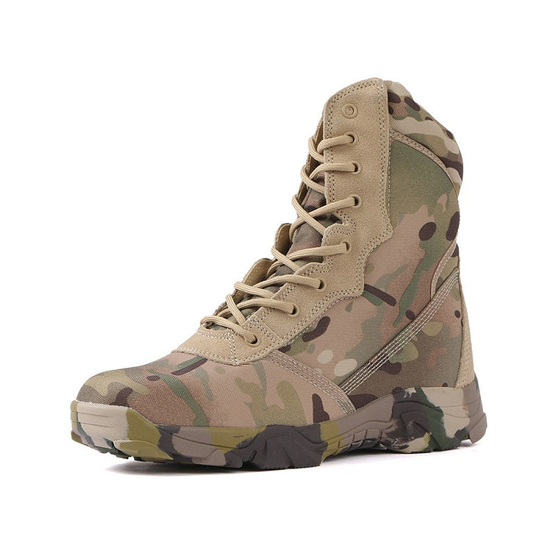 Military Fan Boots Spring Anti-skid Wear-resistant Camouflage Shoes Tactical Boots Combat Special Forces Desert Boots