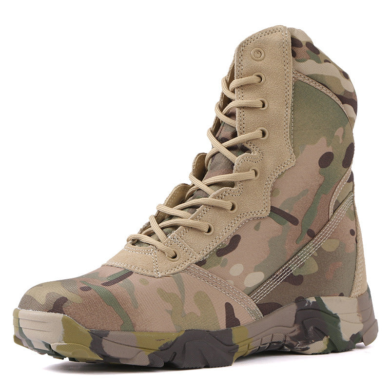 Military Fan Boots Spring Anti-skid Wear-resistant Camouflage Shoes Tactical Boots Combat Special Forces Desert Boots