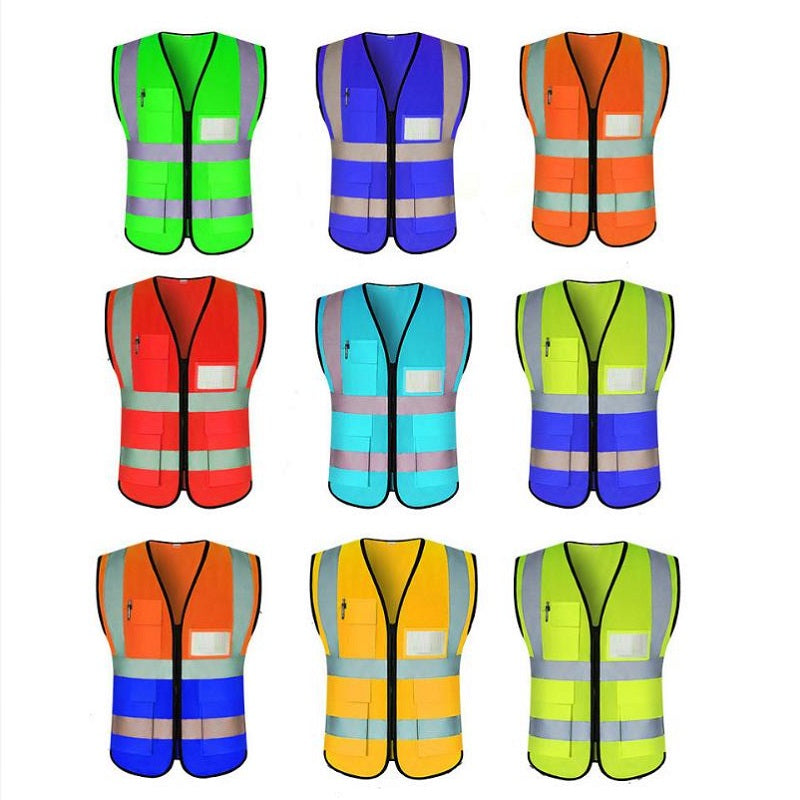 Multi-pocket Reflective Vest Road Traffic Duty Safety Protection Reflective Vest