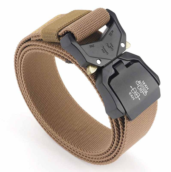 Outdoor Tactical Belt Aluminum Alloy Lightweight Outer Belt Elastic Braid Belt