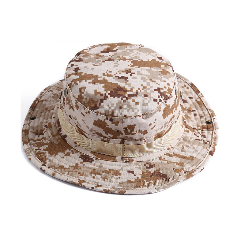 Camouflage Tactical Men's Round Hat Outdoor Sunscreen Benny Hat Fishing Hat