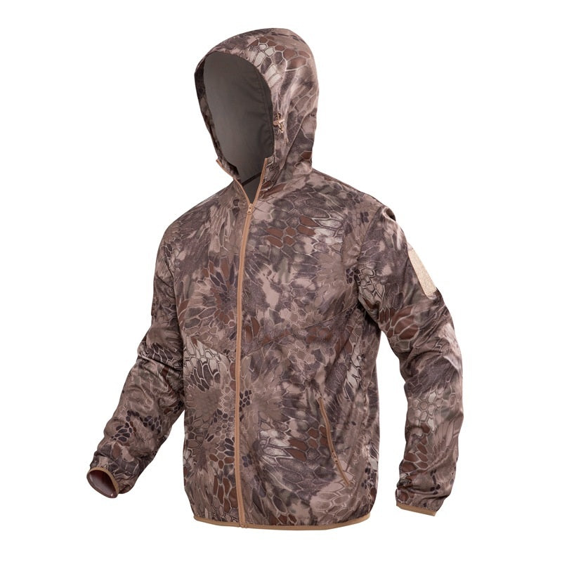 Tactical Hooded Camouflage Skin Coat Outdoor Tactical Windbreaker Jacket