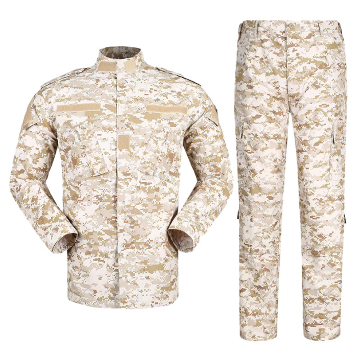 Men's Long Sleeve American Camouflage Outdoor Combat Training Suit Tactical Training Uniforms