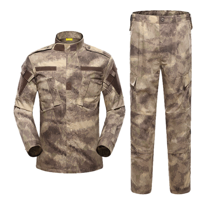 Men's Long Sleeve American Camouflage Outdoor Combat Training Suit Tactical Training Uniforms