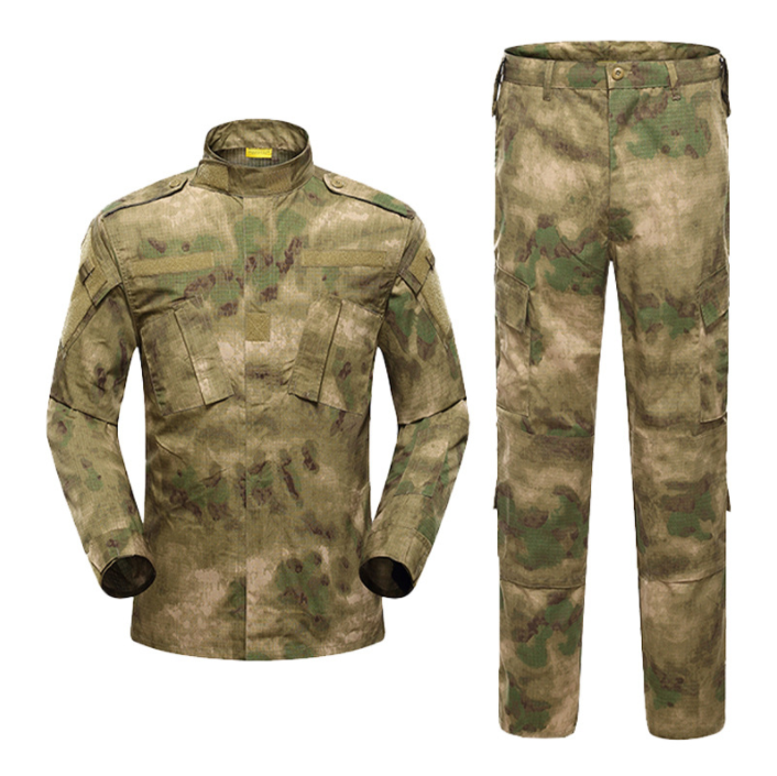 Men's Long Sleeve American Camouflage Outdoor Combat Training Suit Tactical Training Uniforms