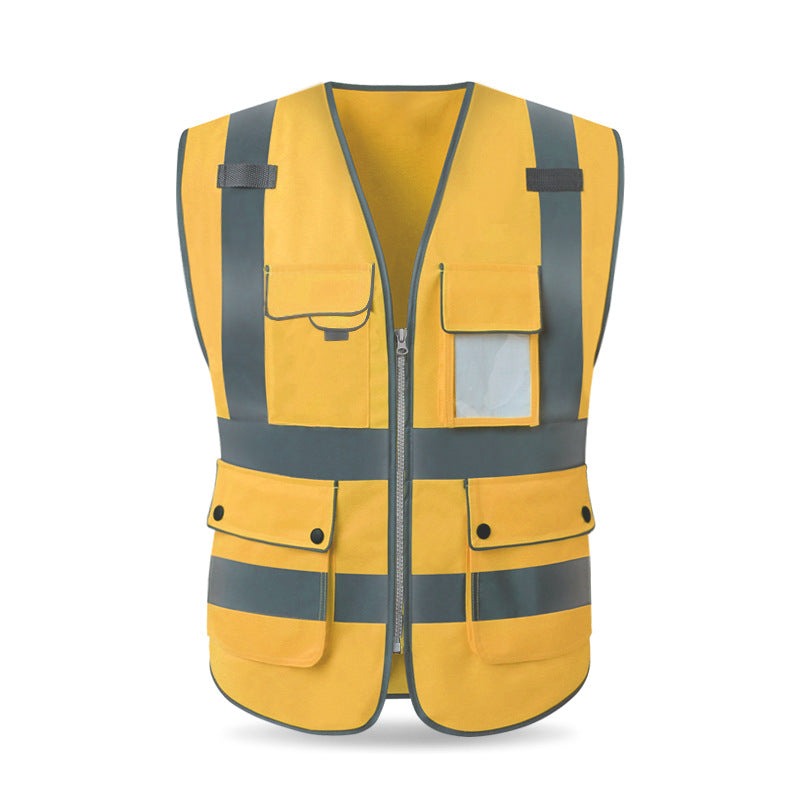 Reflective Vest Construction ProtectiveTraffic Fluorescent Yellow Breathable Safety Reflective Vest