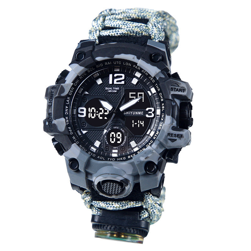 Outdoor Life Rope Compass Sports Multifunctional Men's Watch Student Electronic Watch