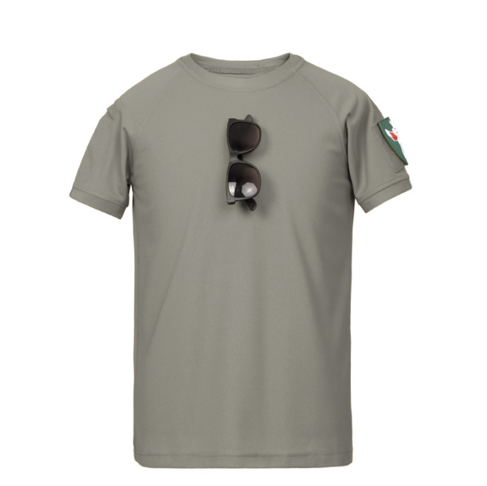 Summer Outdoor Tactical T-shirt Short Sleeve Round Collar Loose Stretch Shirt Training Quick Dry T-shirt