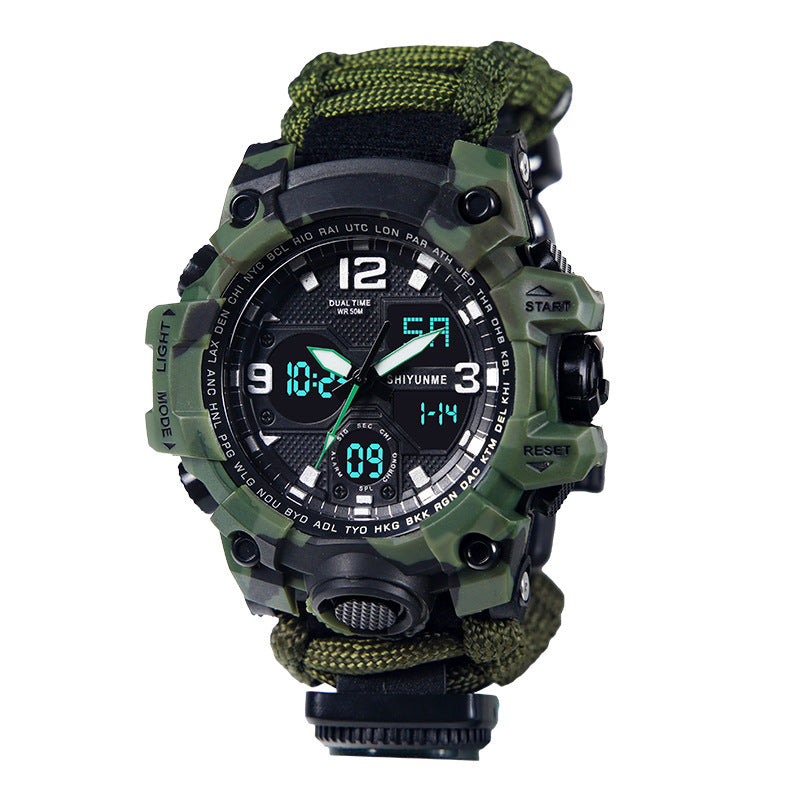 Outdoor Life Rope Compass Sports Multifunctional Men's Watch Student Electronic Watch