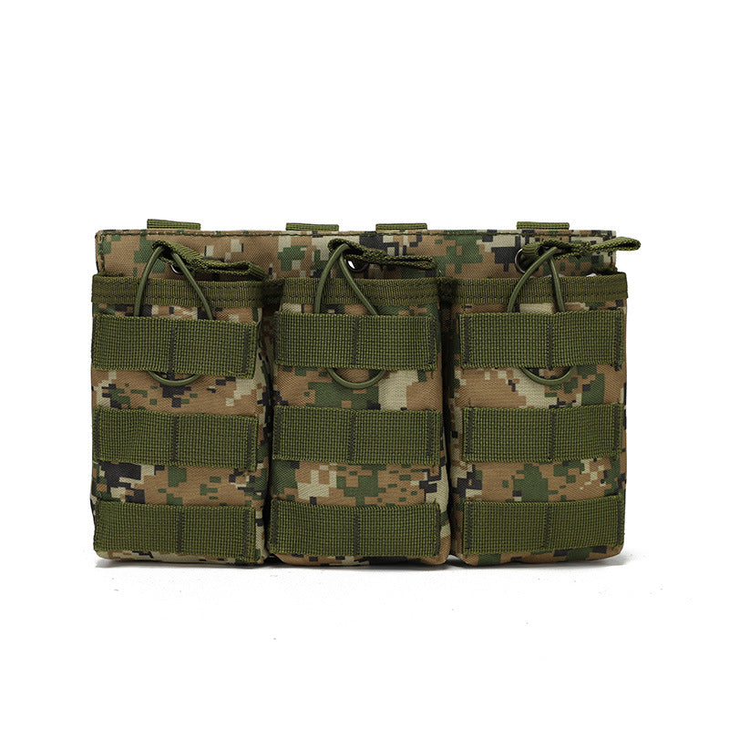 Tactical Triple Magazine Pouch Field Vest Molle Accessory Bag AK M4 Storage Bag Intercom bag