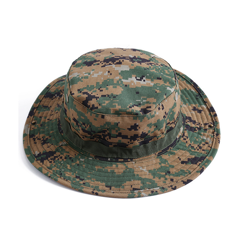 Camouflage Tactical Men's Round Hat Outdoor Sunscreen Benny Hat Fishing Hat