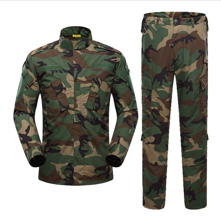 Men's Long Sleeve American Camouflage Outdoor Combat Training Suit Tactical Training Uniforms