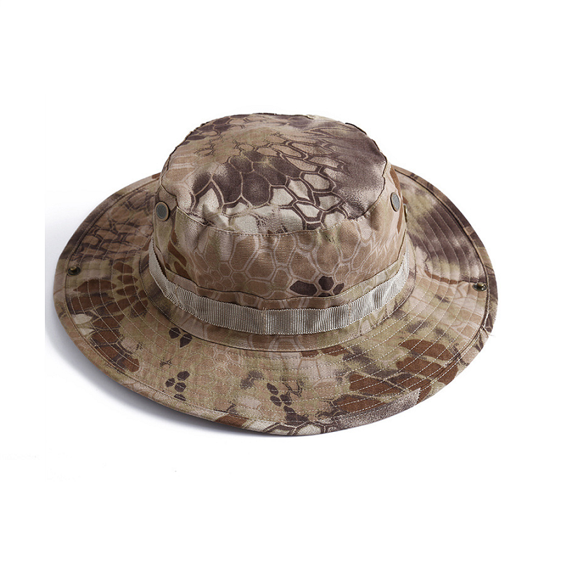 Camouflage Tactical Men's Round Hat Outdoor Sunscreen Benny Hat Fishing Hat