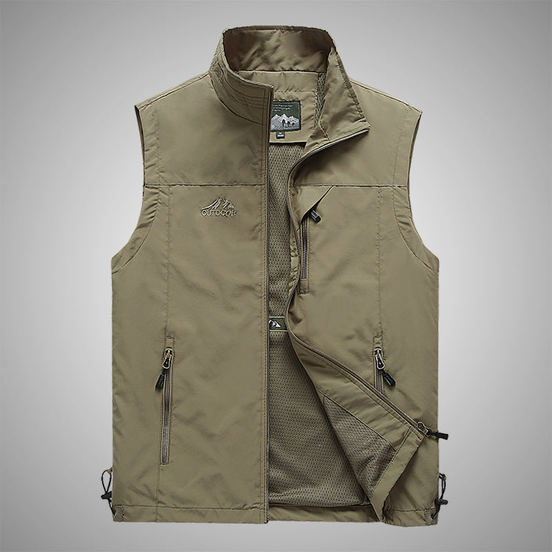 New Waistcoat Male Outdoor Leisure Young Photography Fishing Vest Sports Sleeveless Vest