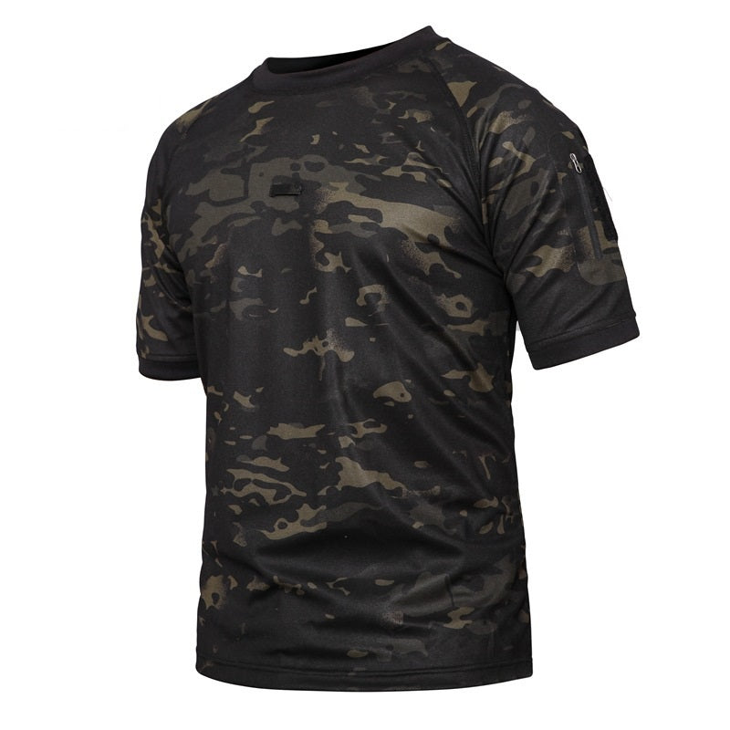 Tactical Camouflage T-shirt Outdoor Short Sleeve Breathable T-shirt Combat Sporting Working T-shirt