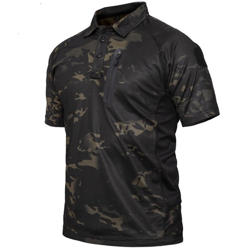 Tactical Camouflage T-shirt Quick-dry Short Sleeve Outdoor Sport Short Sleeve T-shirt