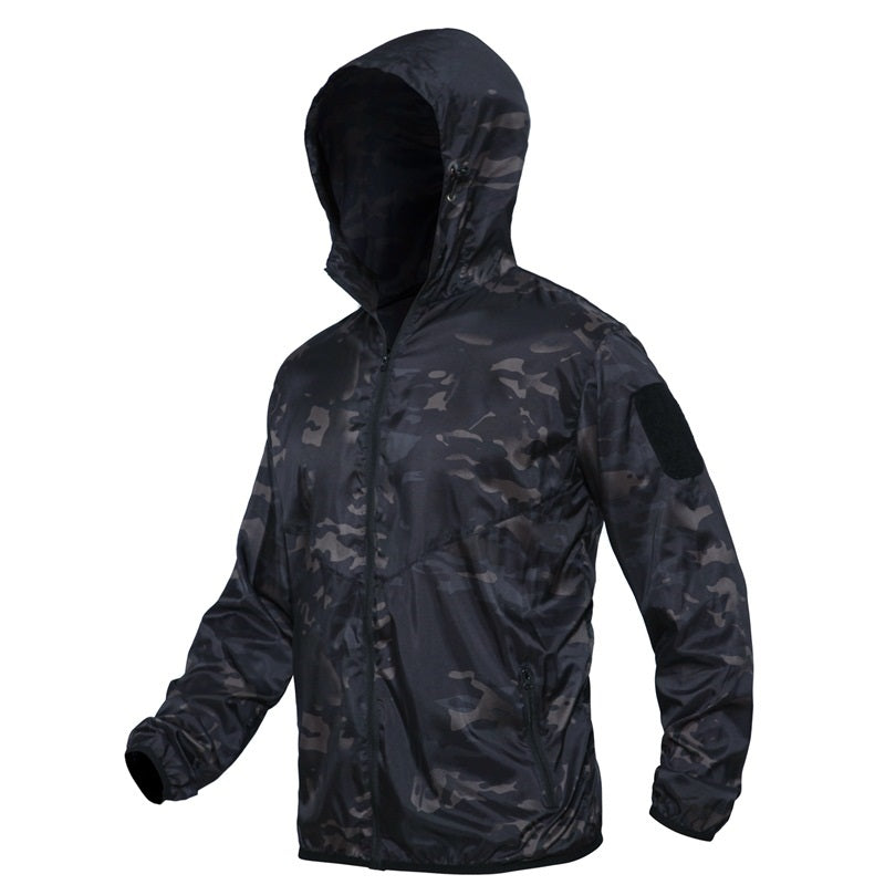 Tactical Hooded Camouflage Skin Coat Outdoor Tactical Windbreaker Jacket