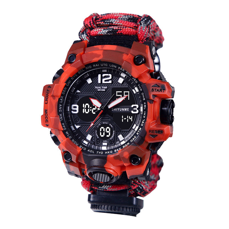 Outdoor Life Rope Compass Sports Multifunctional Men's Watch Student Electronic Watch