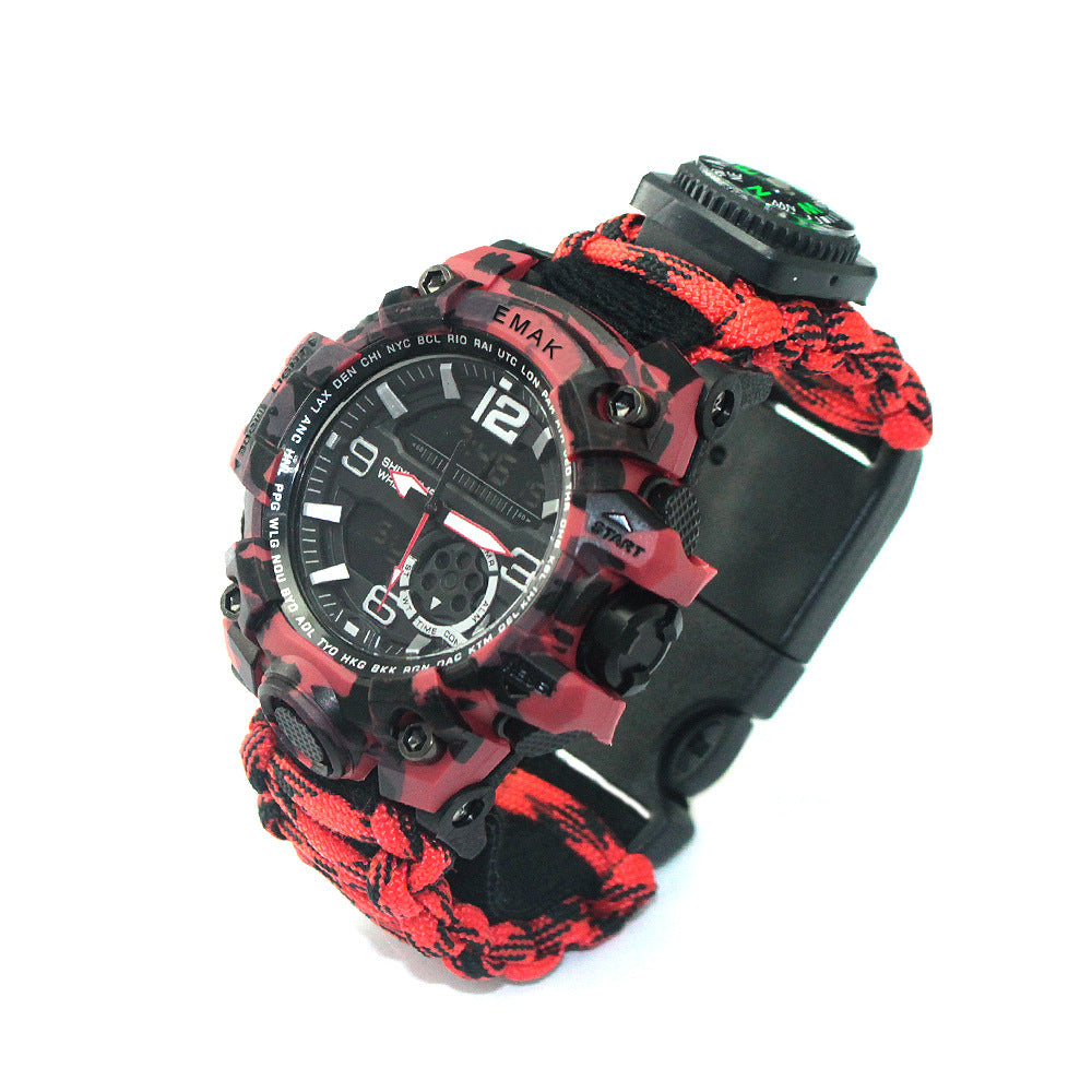 New Mountaineering Watch Men's Outdoor Sports Compass Watch Thermometer Multifunctional Electronic Watch