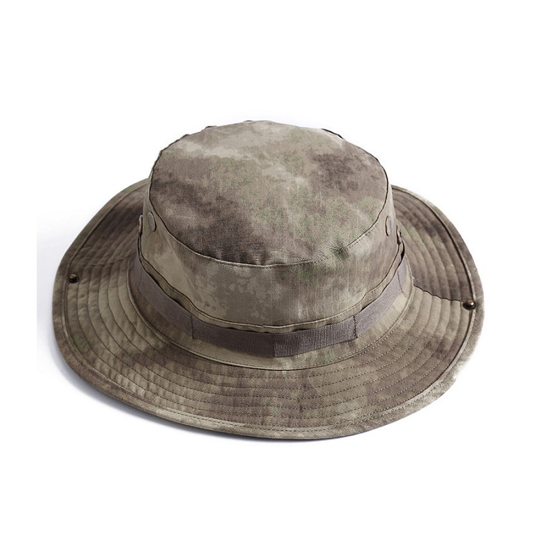 Camouflage Tactical Men's Round Hat Outdoor Sunscreen Benny Hat Fishing Hat