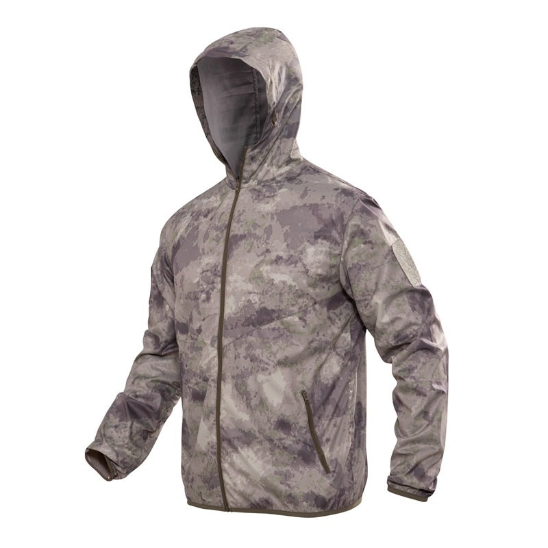 Tactical Hooded Camouflage Skin Coat Outdoor Tactical Windbreaker Jacket