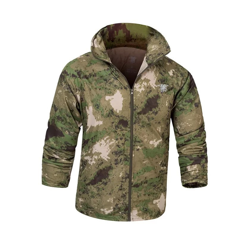 Outdoor Tactical Seal Skin Coat Camouflage Coat Training Field Combat Coat