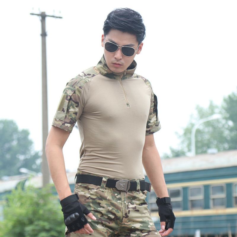 Tight-fitting Knitted Frog Uniform Student Military Training Camouflage Instructor Suits