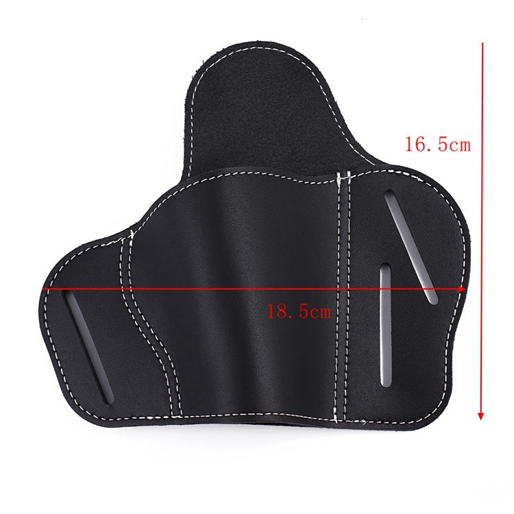 Universal Cowhide Black Concealed Carry Small Waist Holster Outdoor Sports Tactical Holster