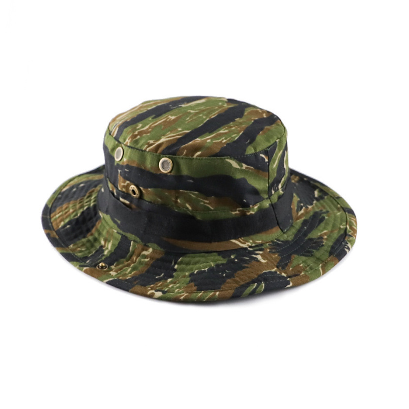 Camouflage Tactical Men's Round Hat Outdoor Sunscreen Benny Hat Fishing Hat