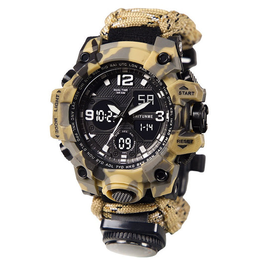 Outdoor Life Rope Compass Sports Multifunctional Men's Watch Student Electronic Watch